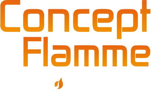 logo Concept & flamme blanc